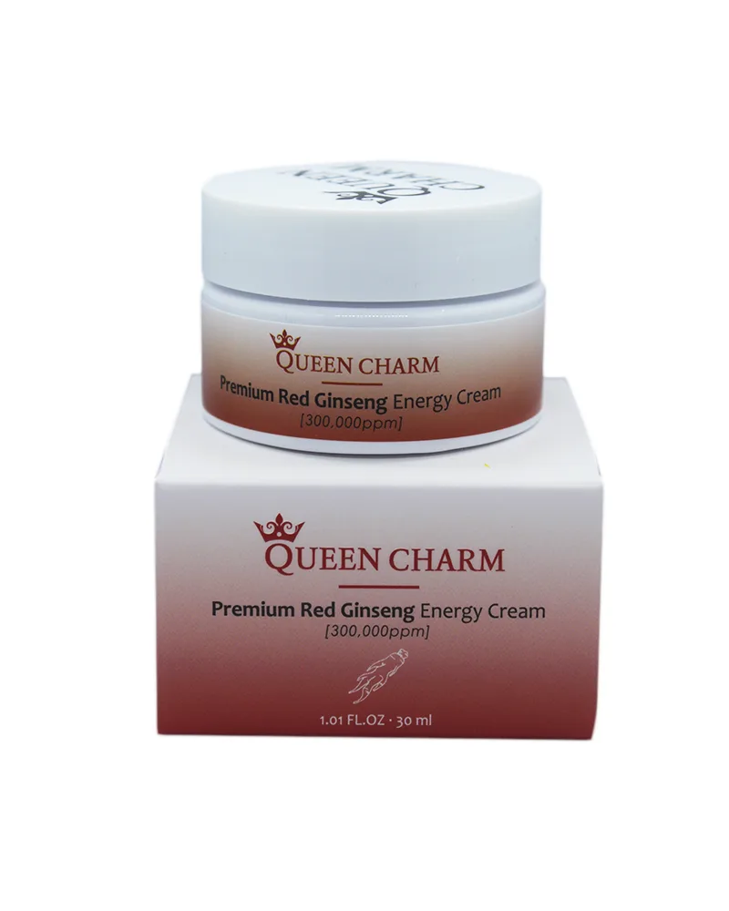 QUEENCHARM Крем для лица омолаживающий ЭКСТРАКТ КРАСНОГО ЖЕНЬШЕНЯ 30% Premium Red Ginseng Energy Cream