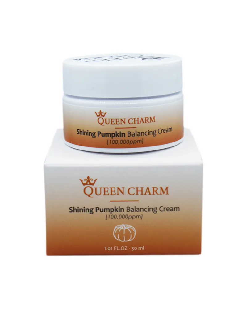 QUEENCHARM Крем для лица придающий сияние ЭКСТРАКТ ТЫКВЫ 10% Shining Pumpkin Balancing Cream