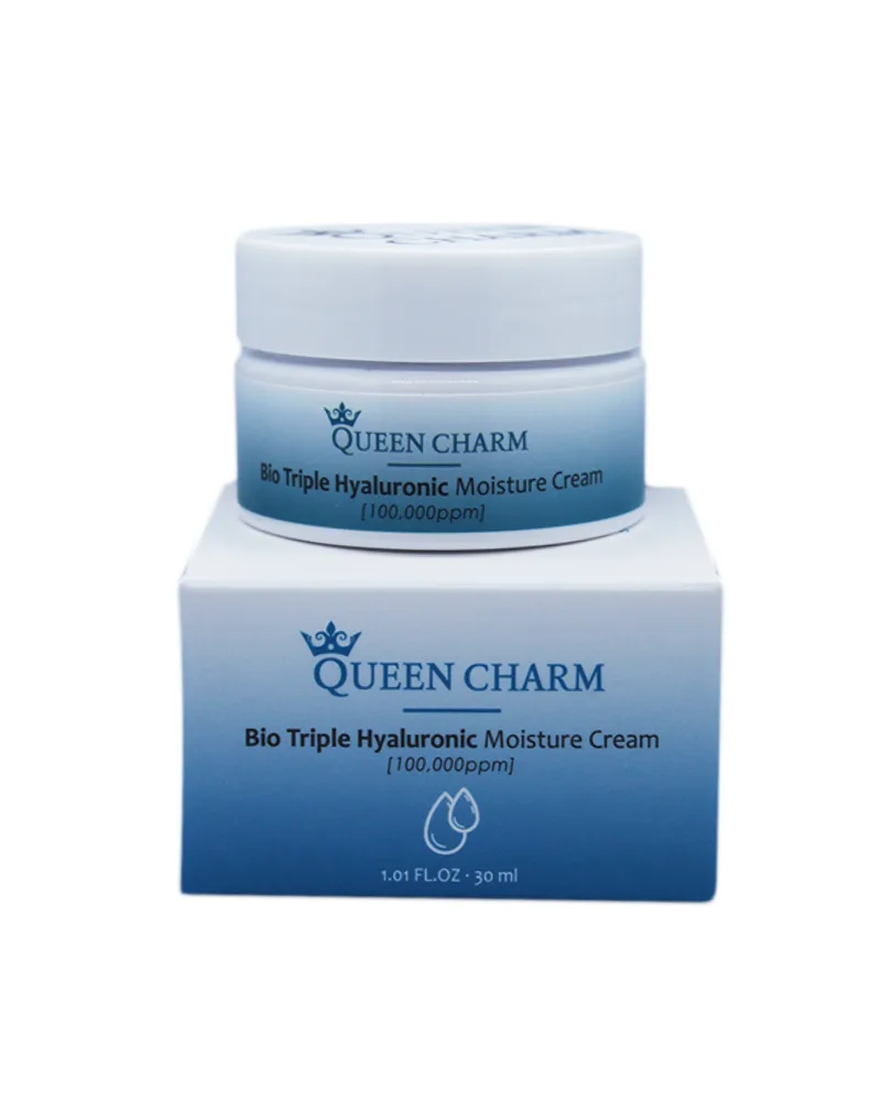 QUEENCHARM Крем для лица увлажняющий БИОКОМПЛЕКС ГИАЛУРОНОВОЙ КИСЛОТЫ 10% Bio Triple Hyaluronic Moisture Cream,