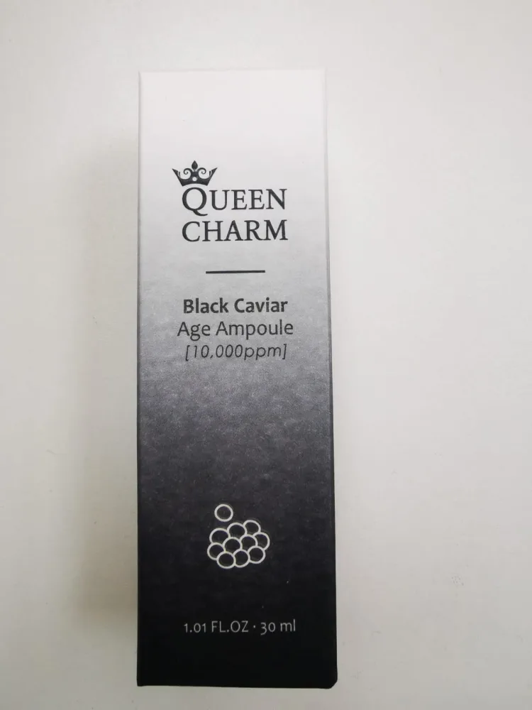 QUEENCHARM Сыворотка для лица ЭКСТРАКТ ЧЕРНОЙ ИКРЫ 1% омолаживающая ампульная