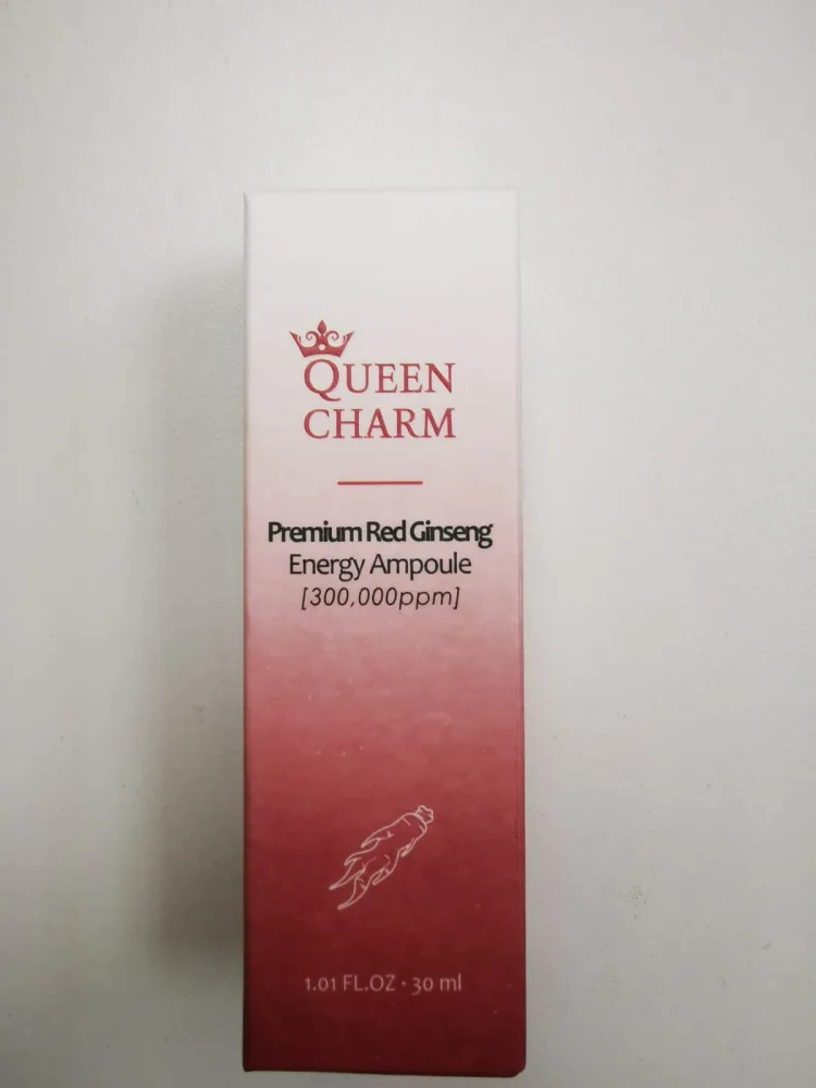 QUEENCHARM Сыворотка для лица ЭКСТРАКТ КРАСНОГО ЖЕНЬШЕНЯ 30% омолаживающая ампульная