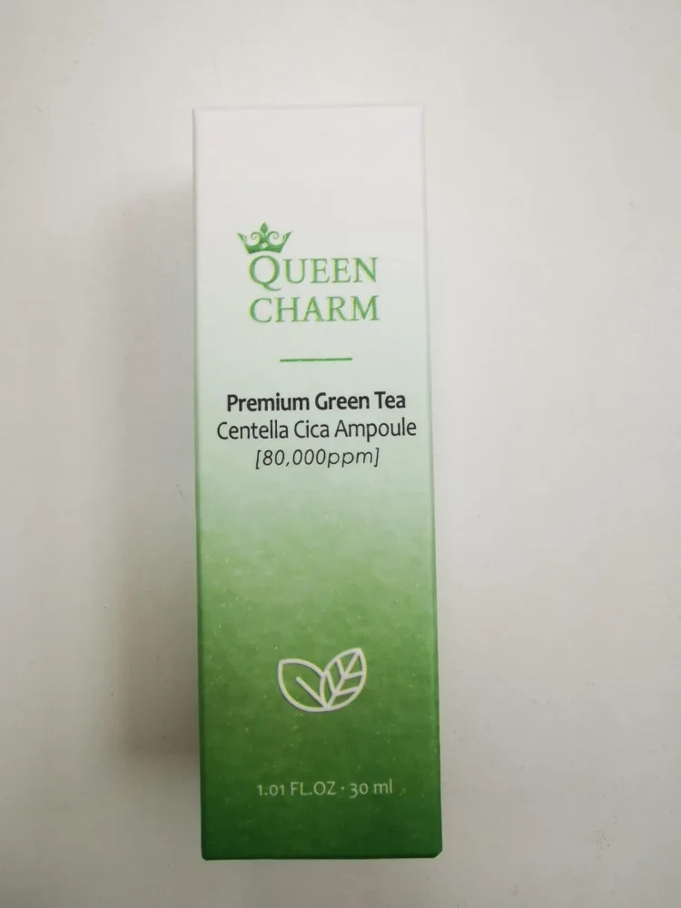 QUEENCHARM Сыворотка для лица ЗЕЛЕНЫЙ ЧАЙ И ЦЕНТЕЛЛА 8% увлажняющая ампульная