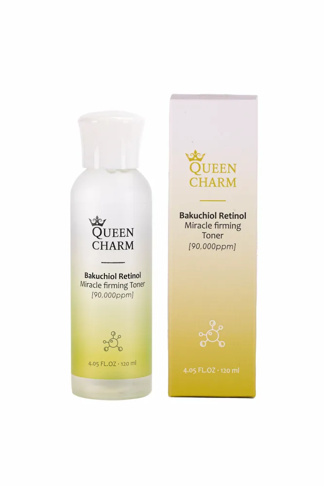 QUEENCHARM Тонер для лица БАКУЧИОЛ И РЕТИНОЛ 9% укрепляющий Bakuchiol Retinol Miracle Firming Toner