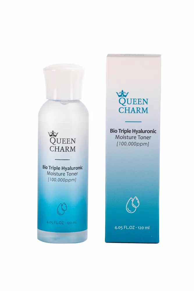 QUEENCHARM Тонер для лица БИОКОМПЛЕКС ГИАЛУРОНОВОЙ КИСЛОТЫ 10% увлажняющий Bio Triple Hyaluronic Moisture Toner