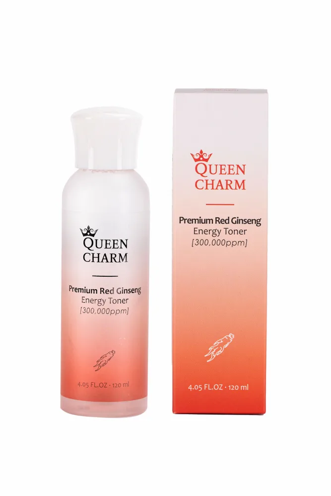 QUEENCHARM Тонер для лица ЭКСТРАКТ КРАСНОГО ЖЕНЬШЕНЯ 30% омолаживающий Premium Red Ginseng Energy Toner