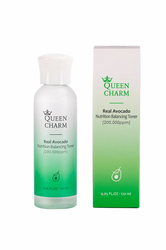 QUEENCHARM Тонер для лица МАСЛО АВОКАДО 20% питательный Real Avocado Nutrition Balancing Toner