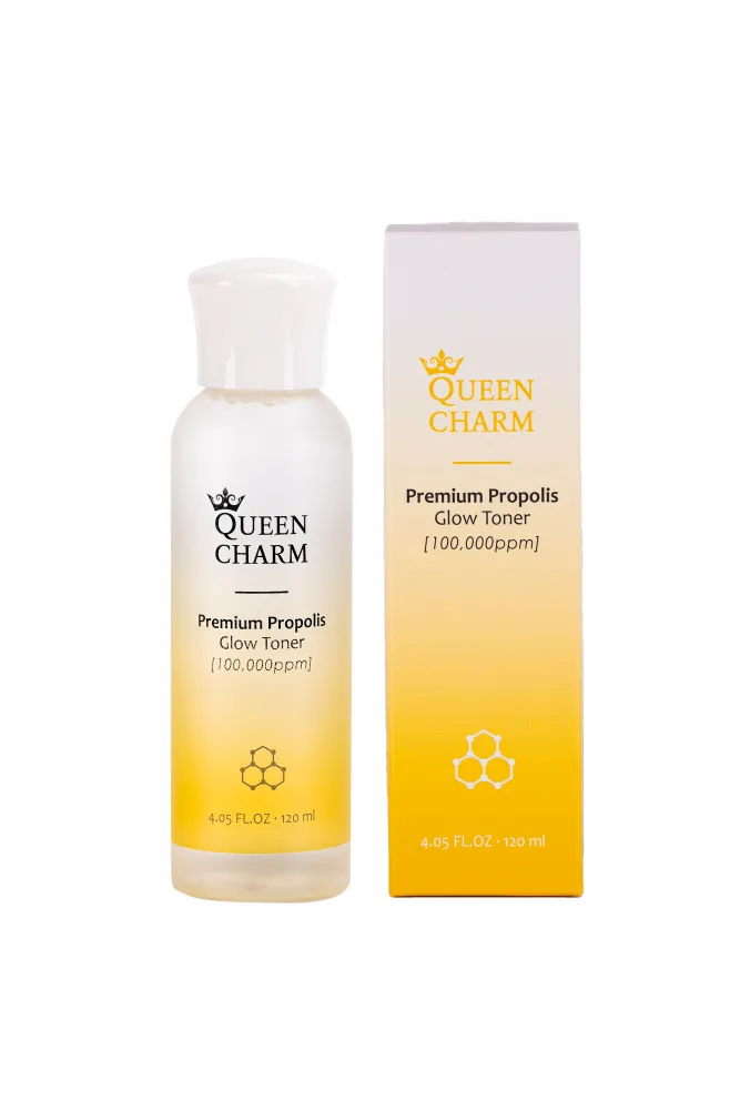 QUEENCHARM Тонер для лица ПРОПОЛИС 10% наполняющий сиянием Premium Propolis Glow Toner