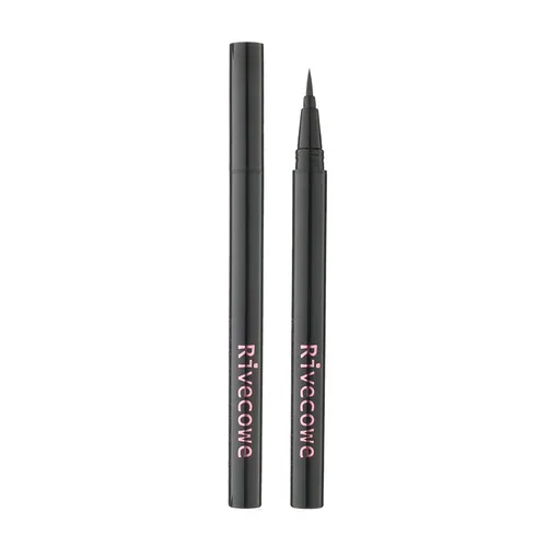 RIVECOWE Подводка для глаз ЧЕРНАЯ Flexible Liquid Brushpen Eyeliner