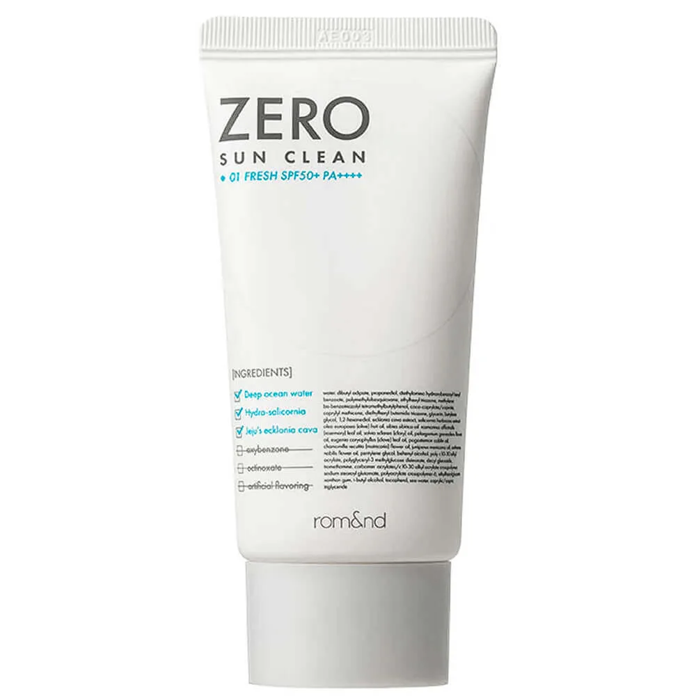 rom&nd Лёгкий освежающий солнцезащитный крем rom&nd Zero Sun Clean 01.Fresh SPF50+ PA++++
