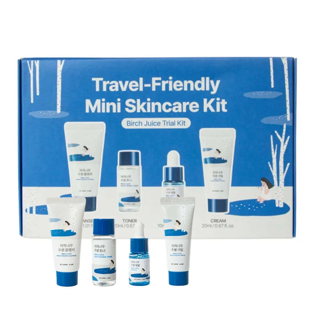 ROUND LAB Набор миниатюр с берёзовым соком Round Lab Travel-Friendly Mini Skincare Kit Birch Juice