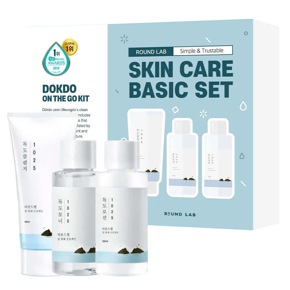 ROUND LAB Увлажняющий набор миниатюр с комплексом минералов Round Lab 1025 Dokdo On The Go Kit