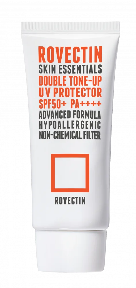 ROVECTIN Солнцезащитный крем Skin Essentials Double Tone-up UV Protector SPF50+ PA++++
