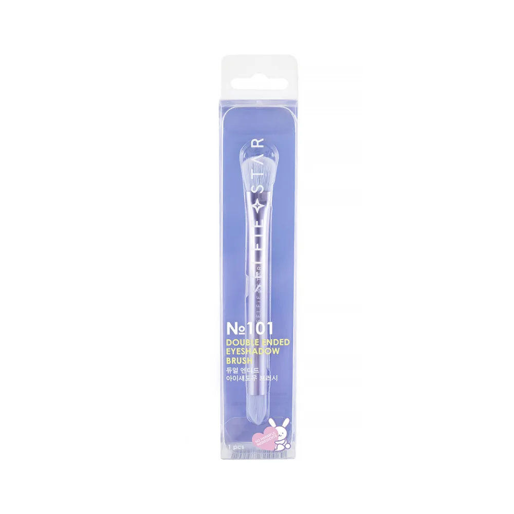 SELFIE STAR Кисть для теней ДВУСТОРОННЯЯ №101 Double Ended Eyeshadow Brush