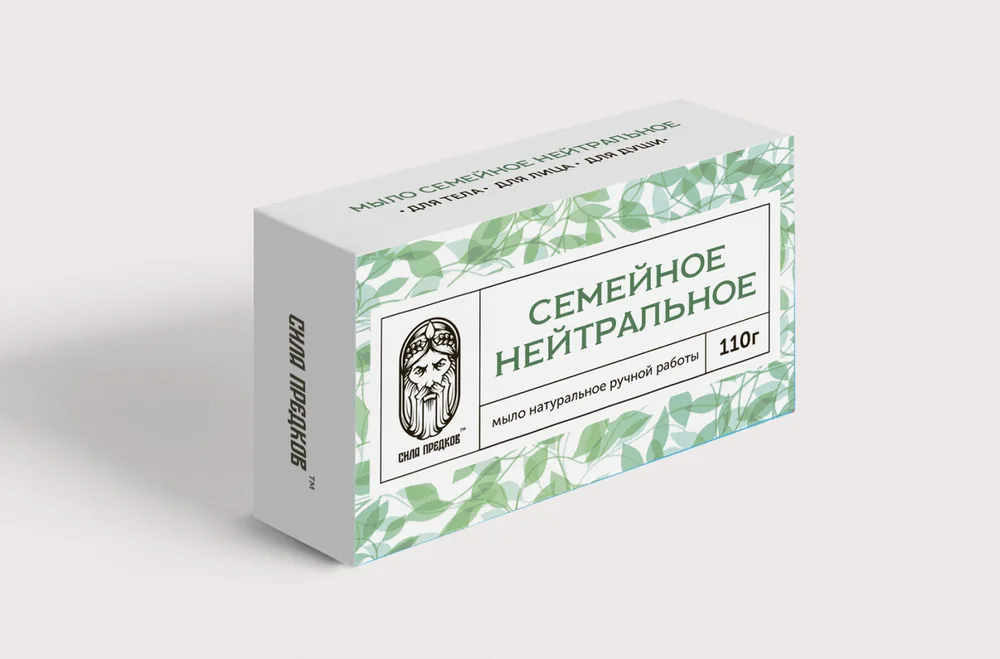 СИЛА ПРЕДКОВ Мыло семейное НЕЙТРАЛЬНОЕ натуральное ручной работы