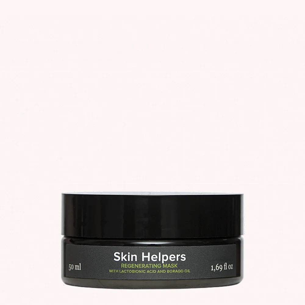 SKIN HELPERS Маска для лица ЛАКТОБИОНОВАЯ КИСЛОТА И МАСЛО БОРАГО регенерирующая