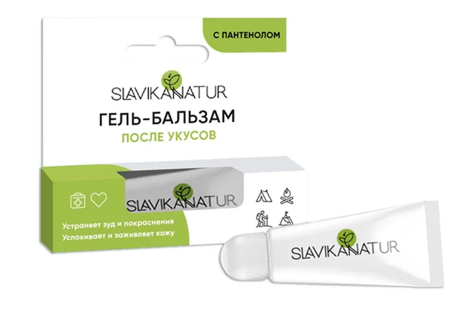 SLAVIKA NATUR Гель-бальзам после укусов ПАНТЕНОЛ против зуда и покраснений