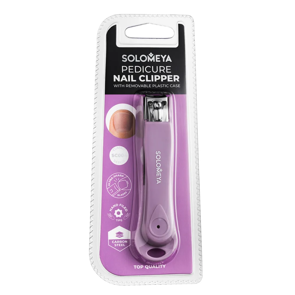 SOLOMEYA Книпсер-кусачки для ногтей педикюрный СО СЪЕМНЫМ ФУТЛЯРОМ Pedicure Nail Clipper