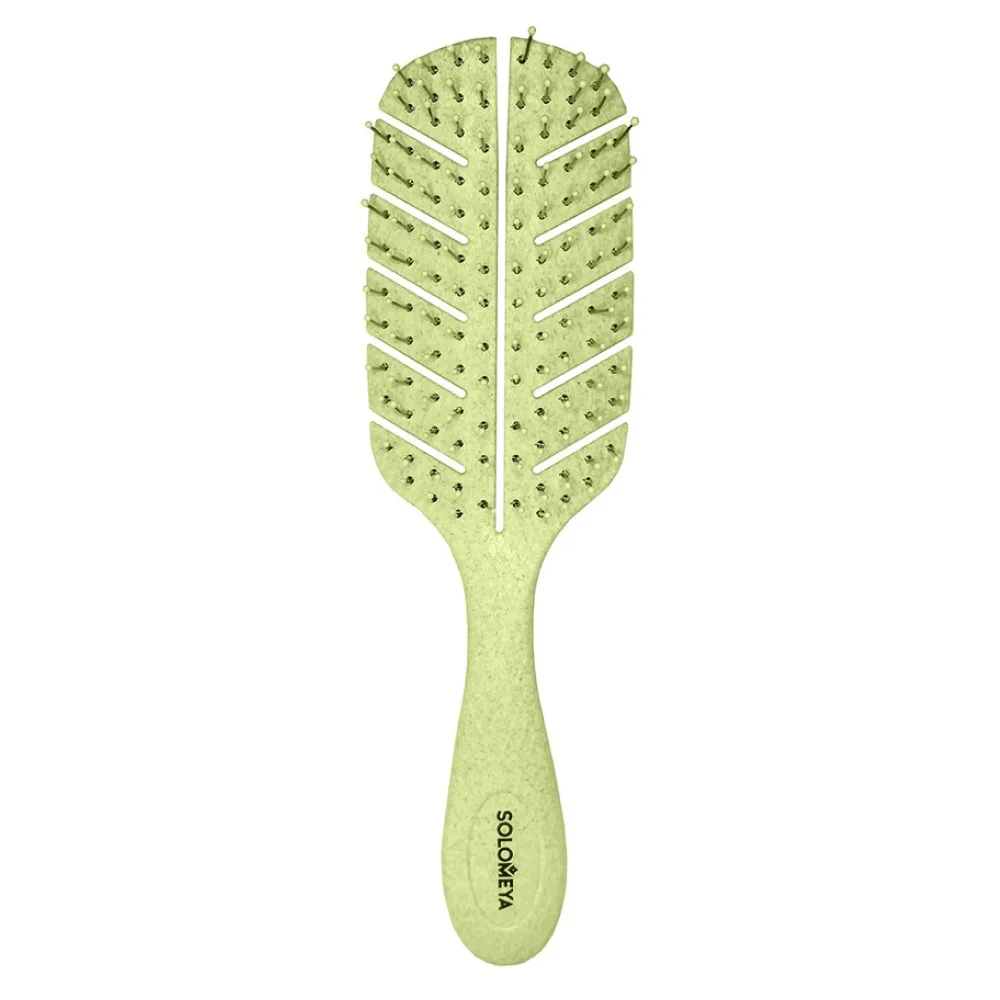 SOLOMEYA Массажная био-расчёска для волос Solomeya Scalp Massage Bio Hair Brush Green