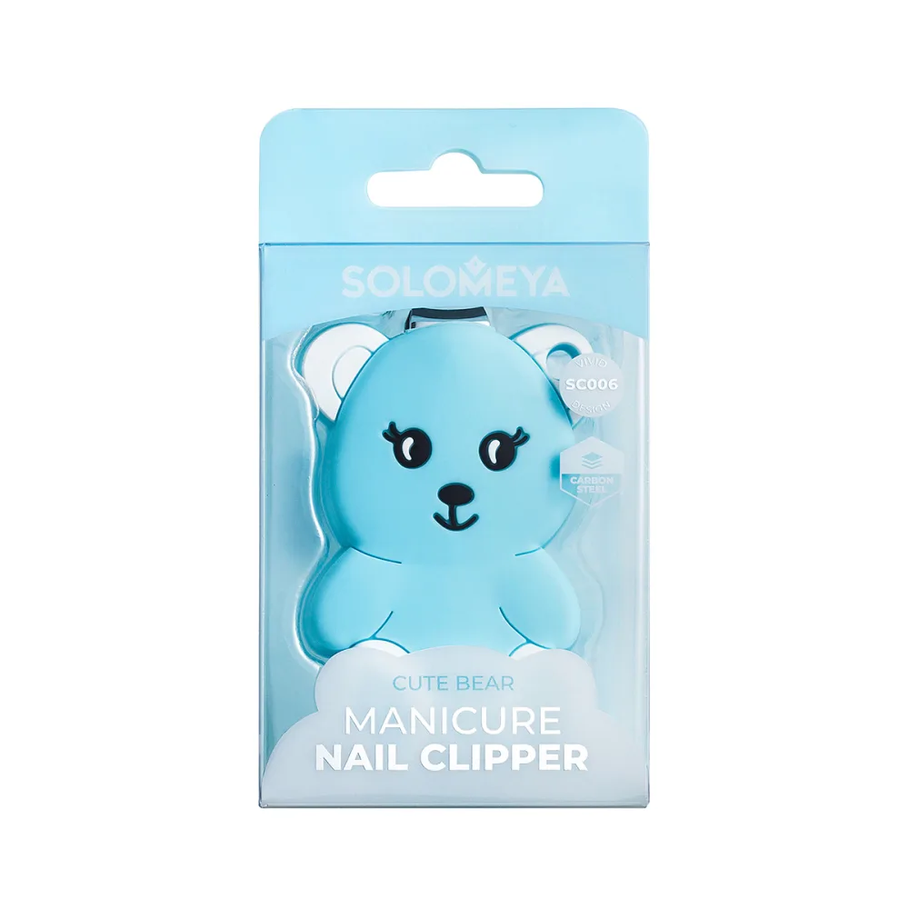 SOLOMEYA Ножницы для кутикулы маникюрные в дизайне МЕДВЕЖОНОК Manicure Nail Clipper