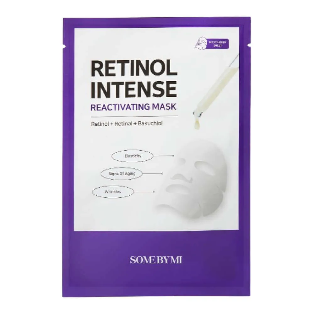 SOME BY MI Антивозрастная тканевая маска с ретинолом и бакучиолом Some By Mi Retinol Intense Reactivating Mask