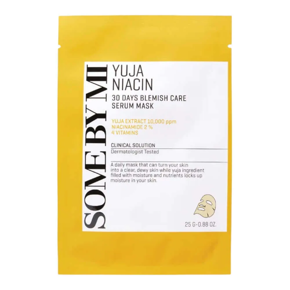 SOME BY MI Осветляющая маска с ниацинамидом и юдзу Some By Mi Yuja Niacin 30days Blemish Care Serum Mask