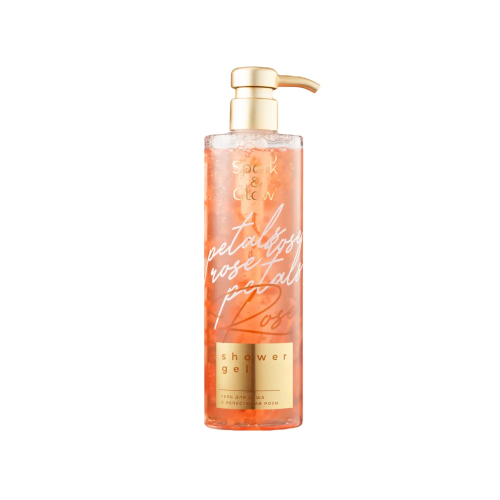 Spark'&Glow Гель для душа с лепестками розы - Rose petal shower gel