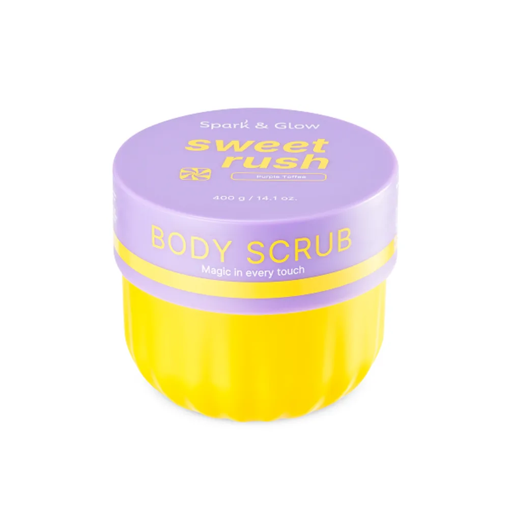 Spark'&Glow Скраб для тела с ароматом соленой карамели - Body scrub purple toffee scent
