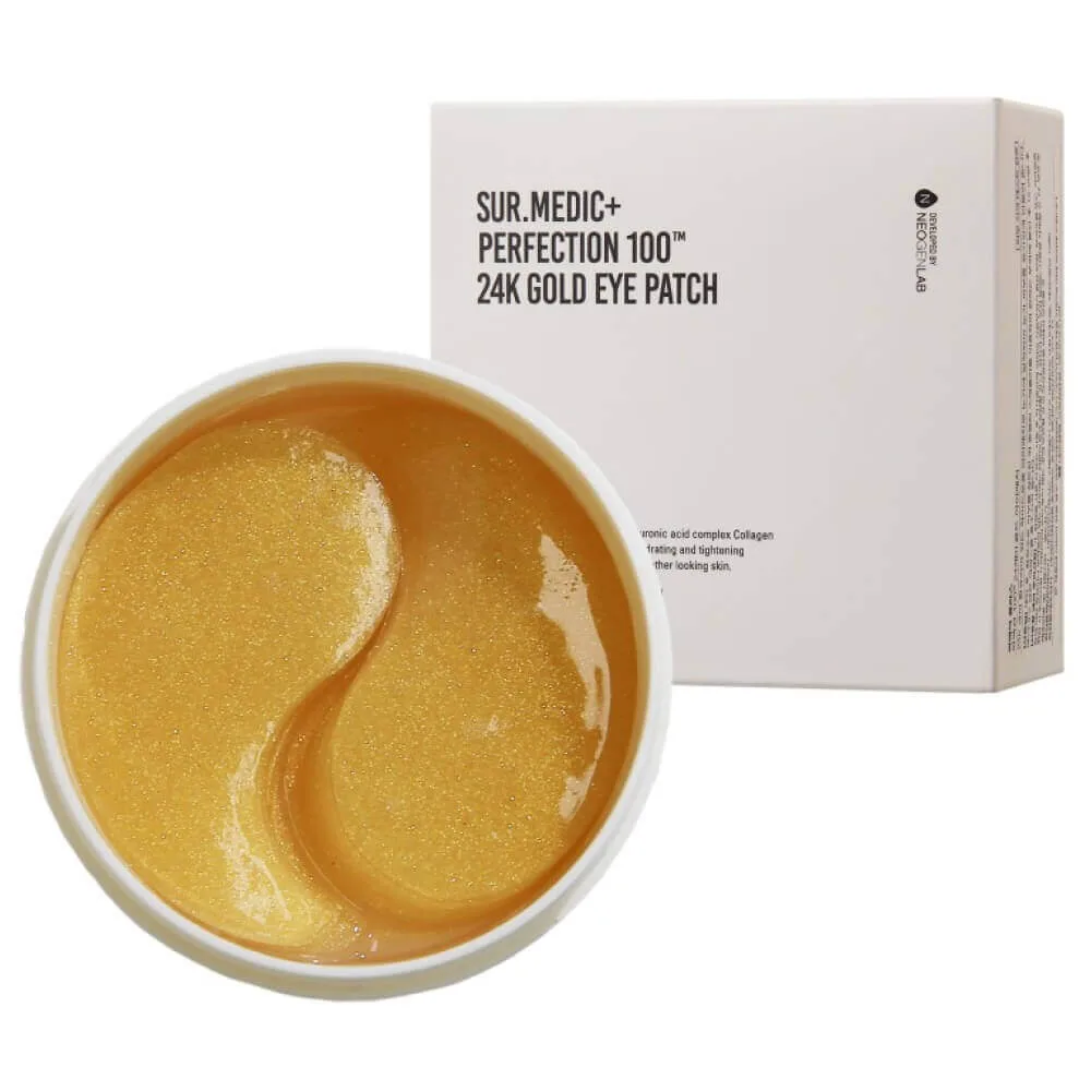 SUR.MEDIC+ Ультратонкие гидрогелевые патчи для век с золотом SUR.MEDIC+ Perfection 100™ 24K Gold Eye Patch