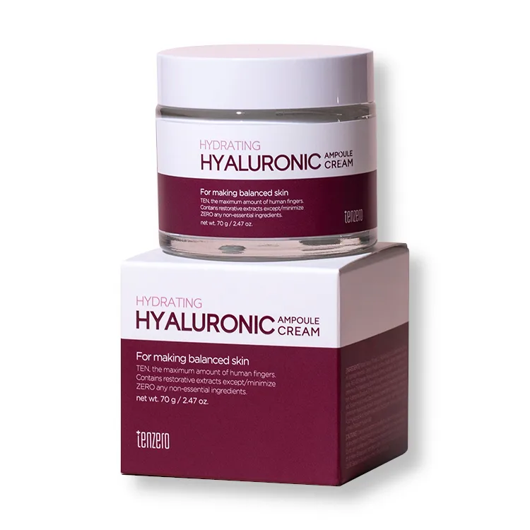 TENZERO Крем для лица ампульный ГИАЛУРОНОВАЯ КИСЛОТА увлажняющий Hyaluronic Ampoule Cream 2X
