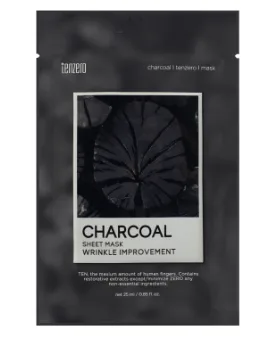 TENZERO Маска для лица тканевая ЭКСТРАКТ ДРЕВЕСНОГО УГЛЯ Charcoal Sheet Mask