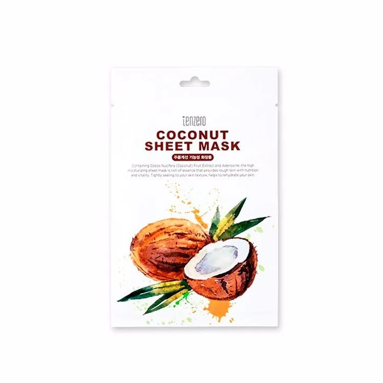 TENZERO Маска для лица тканевая ЭКСТРАКТ КОКОСА Coconut Sheet Mask