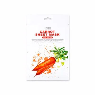 TENZERO Маска для лица тканевая ЭКСТРАКТ МОРКОВИ Carrot Sheet Mask