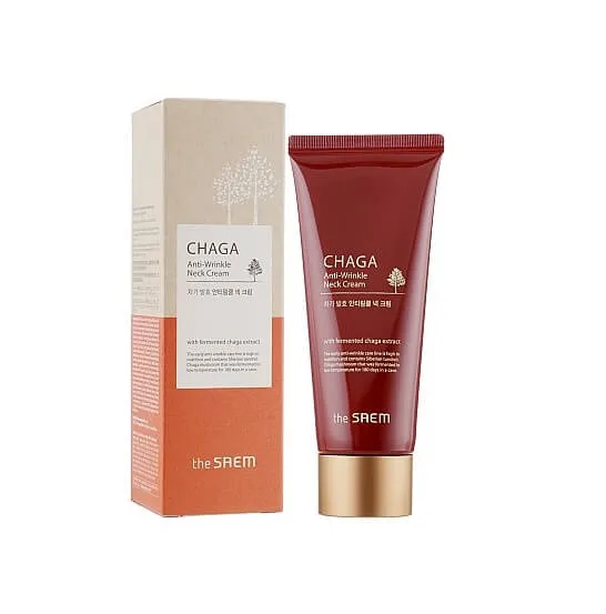 THE SAEM Антивозрастной крем для шеи c экстрактом гриба Чага The Saem Chaga Anti-Wrinkle Neck Cream