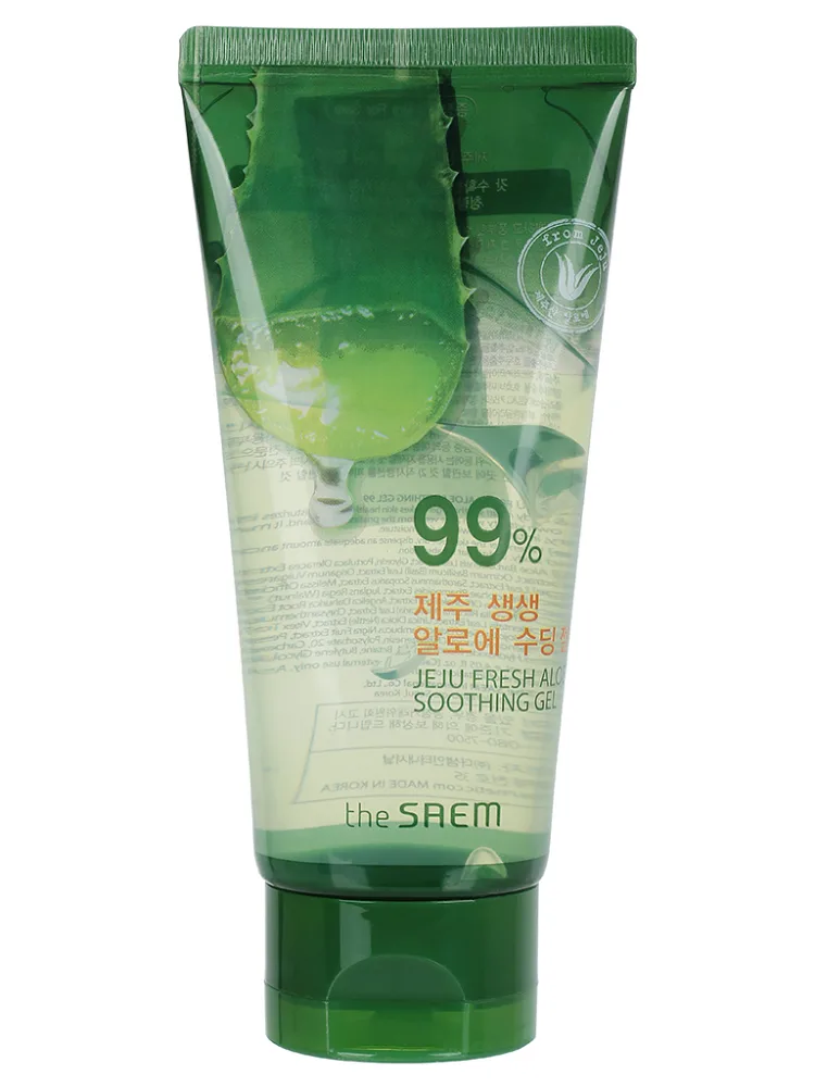 THE SAEM Гель для лица и тела АЛОЭ универсальный увлажняющий Jeju Fresh Aloe Soothing Gel 99%
