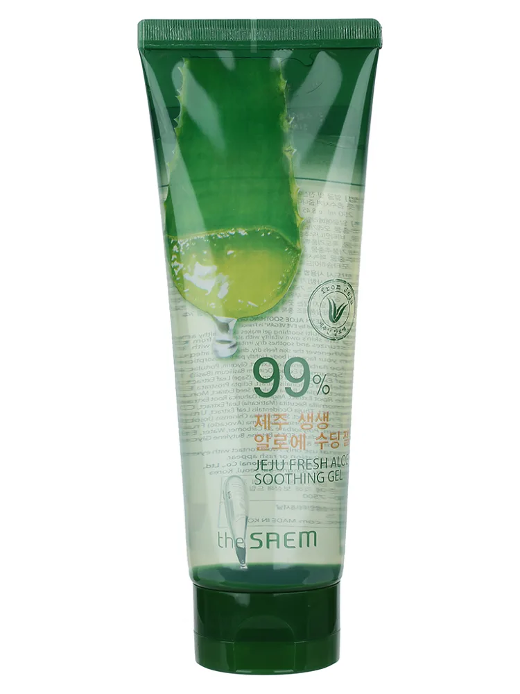 THE SAEM Гель для лица и тела АЛОЭ универсальный увлажняющий Jeju Fresh Aloe Soothing Gel 99%