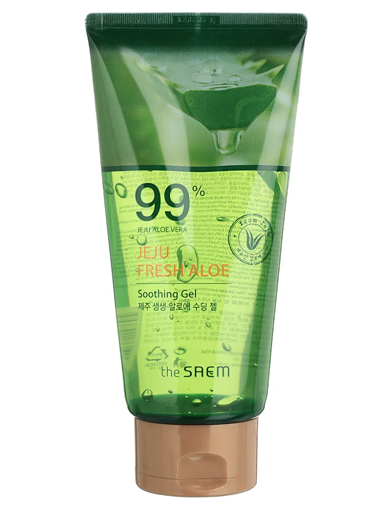 THE SAEM Гель для лица и тела АЛОЭ успокаивающий Vegan Jeju Fresh Aloe Soothing Gel 99%