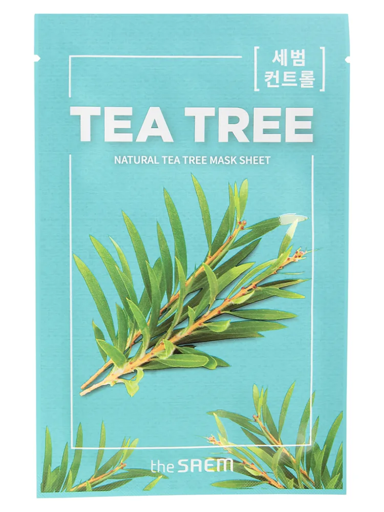 THE SAEM Маска для лица тканевая ЭКСТРАКТ ЧАЙНОГО ДЕРЕВА Natural Tea Tree Mask Sheet