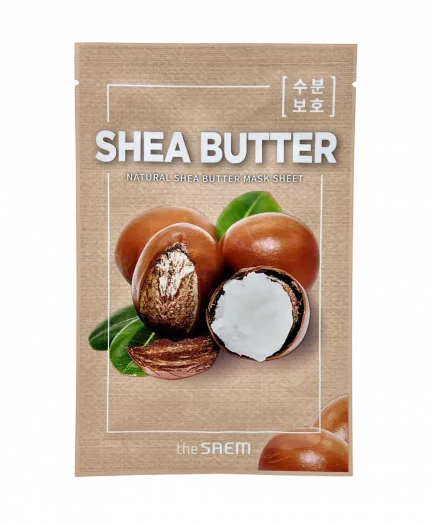 THE SAEM Маска для лица тканевая ЭКСТРАКТ МАСЛА ШИ Natural Shea Butter Mask Sheet