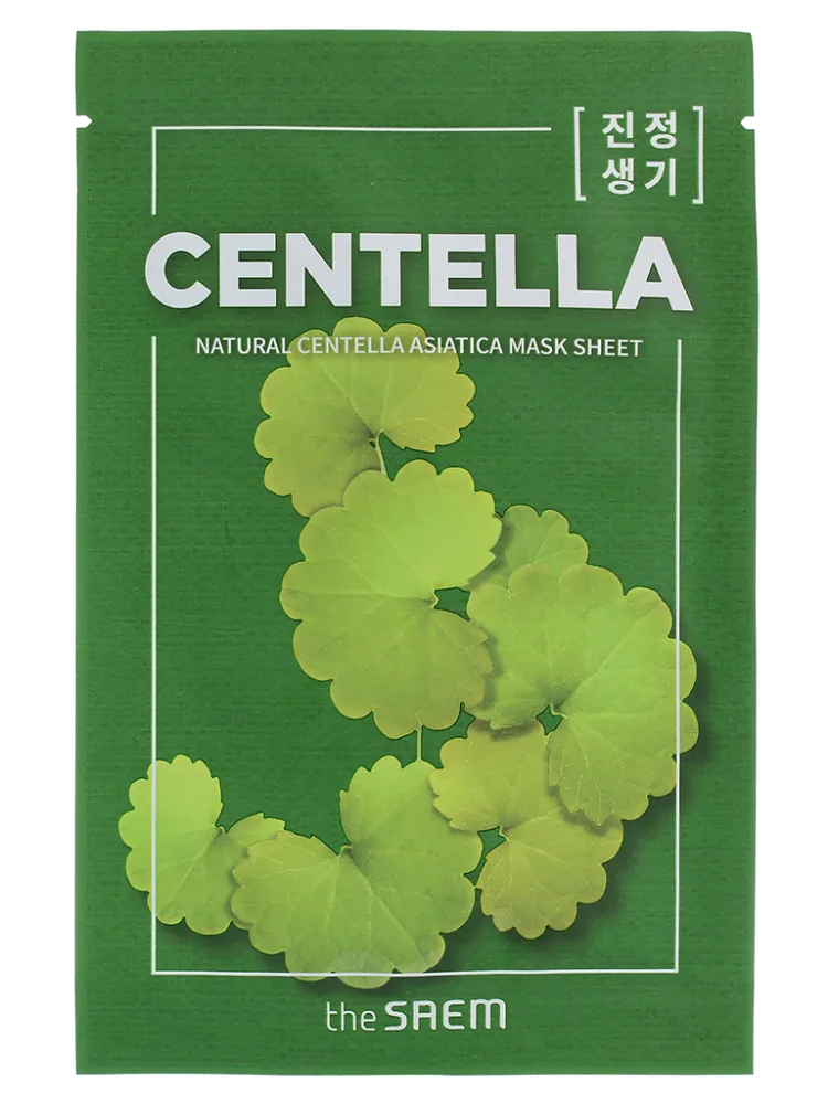THE SAEM Маска для лица тканевая ЭКСТРАКТ ЦЕНТЕЛЛЫ АЗИАТСКОЙ Natural Centella Asiatica Mask Sheet