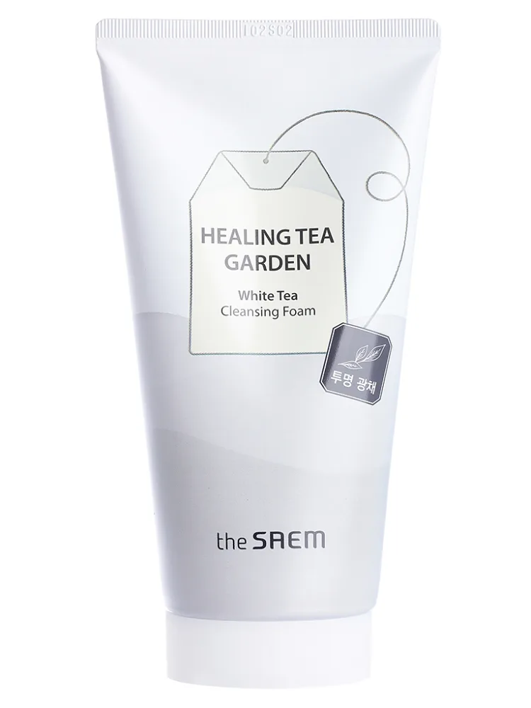 THE SAEM Пенка для лица ЭКСТРАКТ БЕЛОГО ЧАЯ Healing Tea Garden White Tea Cleansing Foam