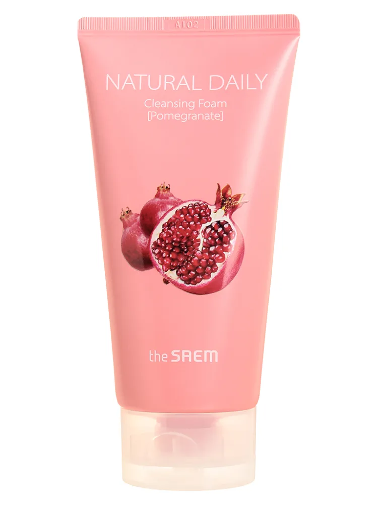 THE SAEM Пенка для лица ЭКСТРАКТ ГРАНАТА Natural Daily Cleansing Foam Pomegranate