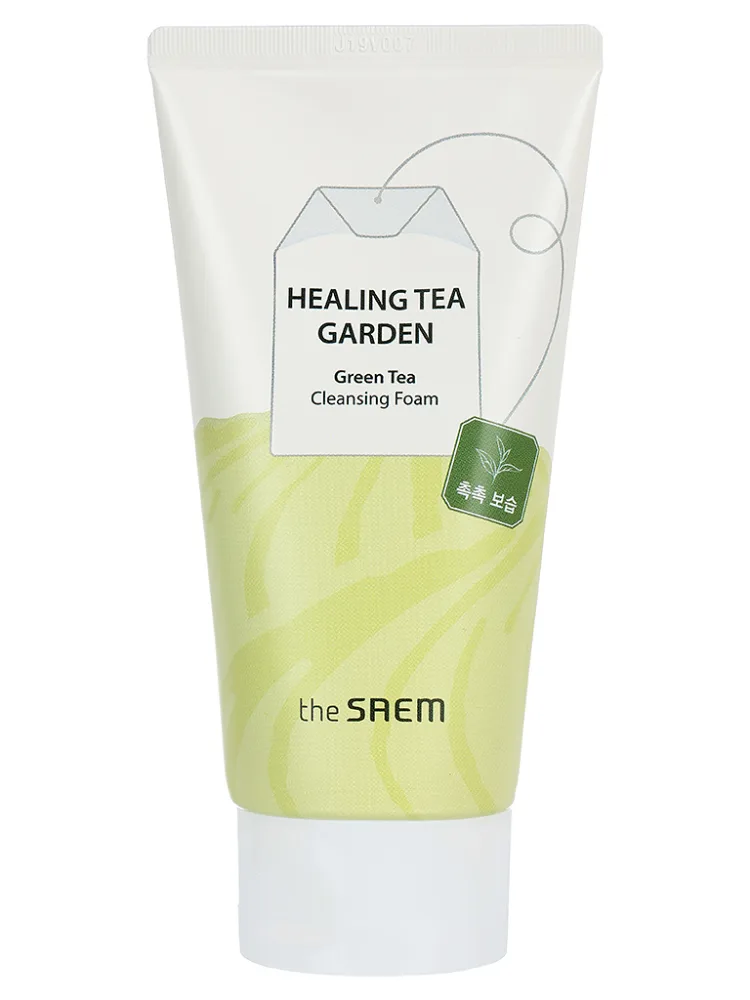 THE SAEM Пенка для лица увлажняющая ЭКСТРАКТ ЗЕЛЕНОГО ЧАЯ Healing Tea Garden Green Tea Cleansing Foam