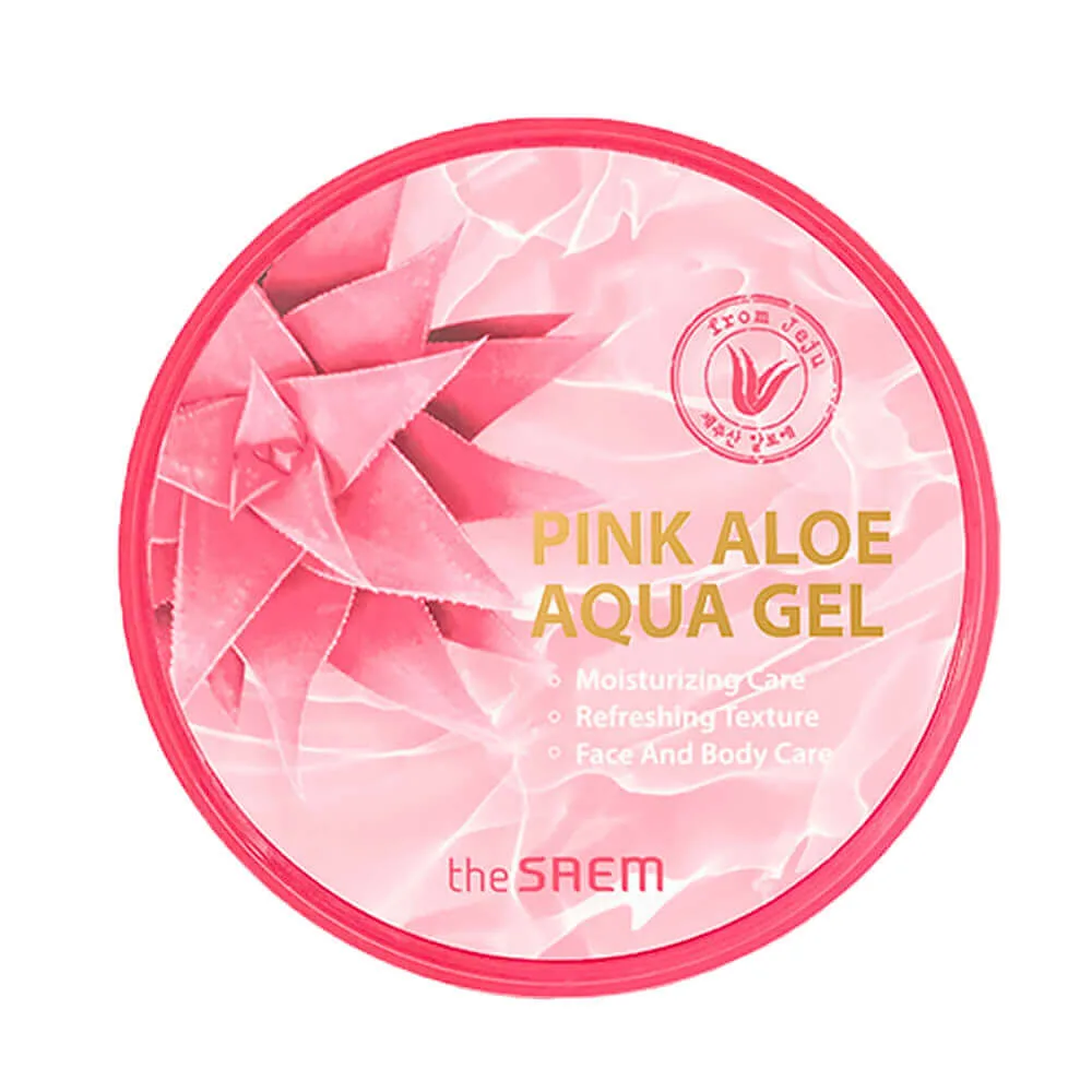 THE SAEM Универсальный розовый гель 94% алоэ для лица и тела The Saem Pink Aloe Aqua Gel