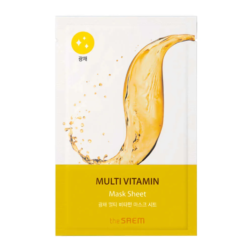 THE SAEM Витаминная тканевая маска для сияния кожи The Saem Bio Solution Radiance Multi Vitamin Mask Sheet
