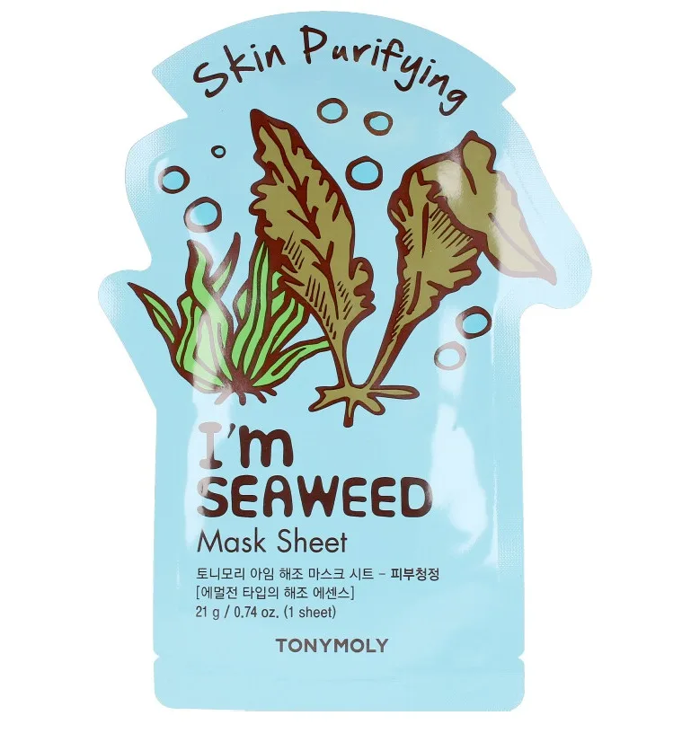 TONYMOLY Тканевая маска для лица очищающая МОРСКИЕ ВОДОРОСЛИ Tonymoly I'm Seaweeds Mask Sheet – Purifying