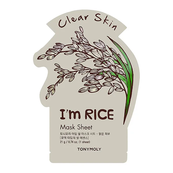 TONYMOLY Тканевая маска для лица очищающая РИС Tonymoly I'm Rice Mask Sheet Clear Skin