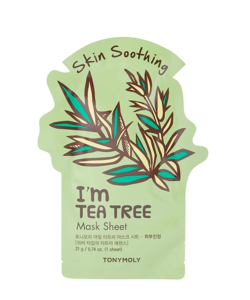 TONYMOLY Тканевая маска для лица успокаивающая ЧАЙНОЕ ДЕРЕВО Tonymoly I'm Tea Tree Mask Sheet – Calming