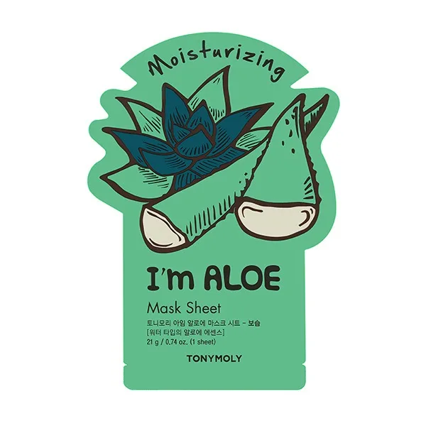 TONYMOLY Тканевая маска для лица увлажняющая АЛОЭ Tonymoly I'm Aloe Mask Sheet – Moisturizing