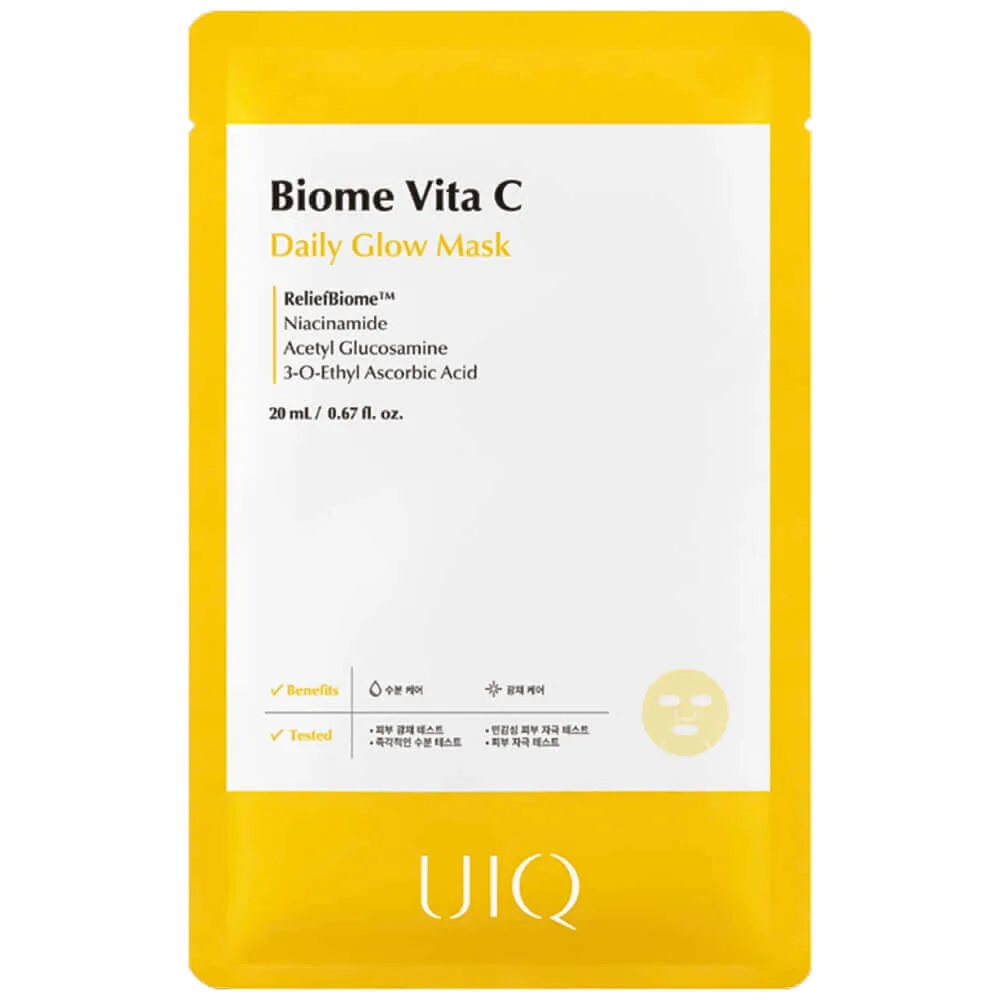 UIQ Осветляющая маска с пробиотиками и витамином C UIQ Biome Vita C Daily Glow Mask