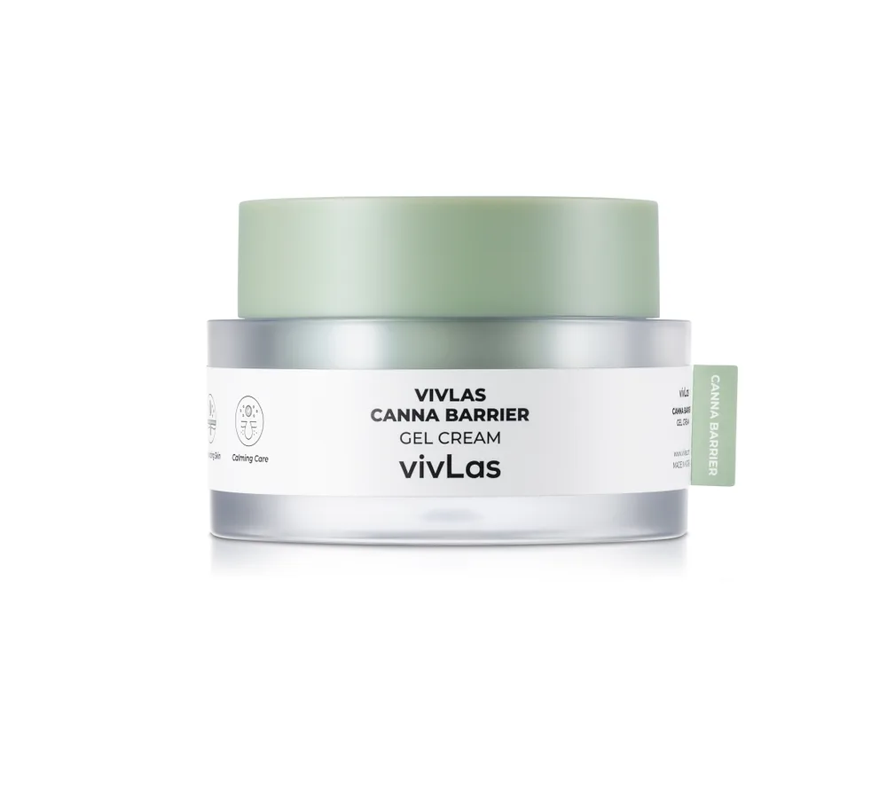 VIVLAS Крем-гель для лица ЭКСТРАКТ КОНОПЛИ CANNA BARRIER GEL CREAM